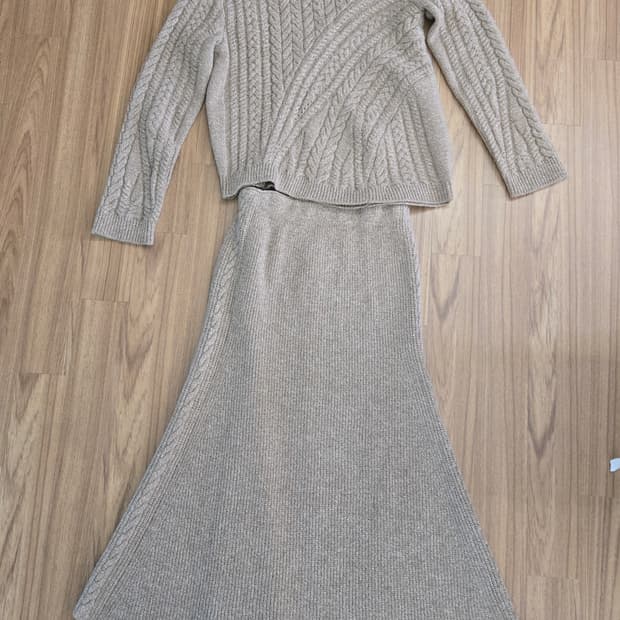 마인 케시미어+꽈베기 투피스