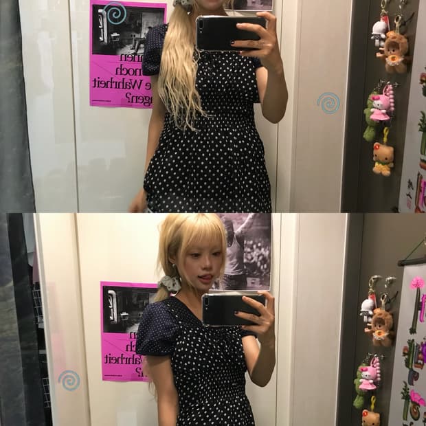 ✿ 네이비 도트 데일리 모리 set ✿