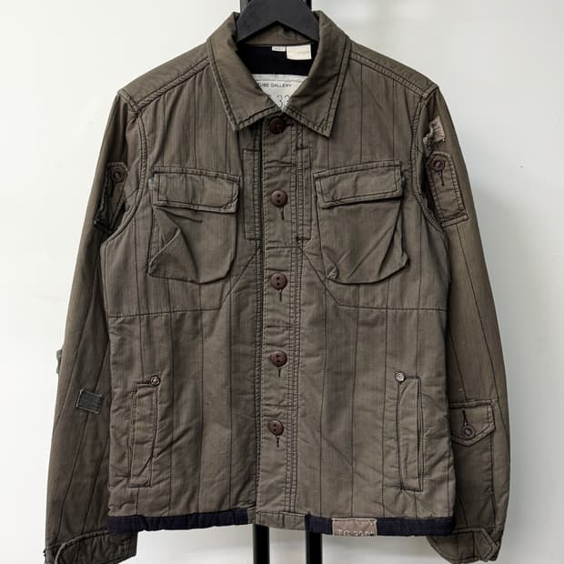 튜브 갤러리 퀼티드 아미 자켓