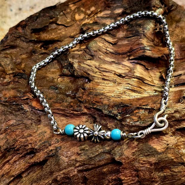 turquoise Simple cross bracelet