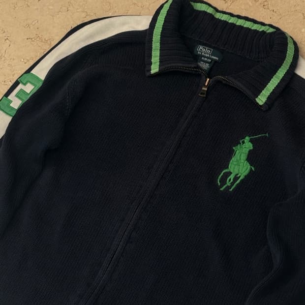 폴로 랄프로렌 빅포니 빈티지 니트집업🫛
