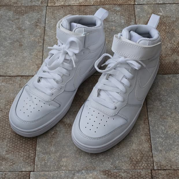 (235)나이키 코트 버로우 2 미드 화이트