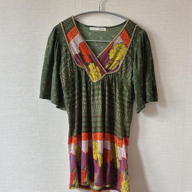 Vintage Mix Pattern Blouse