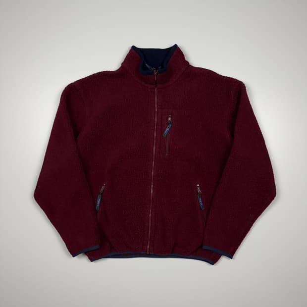 (110) 80s 엘엘빈 헤비 플리스 자켓 버건디