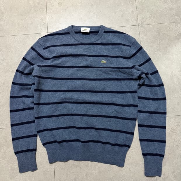 라코스테 스트라이프 울 빈티지 니트 가디건 105 size  
