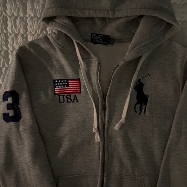 폴로 빅포니 성조기 후드집업(L)삽니다