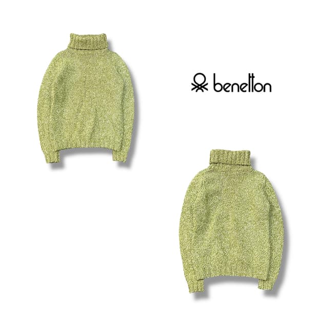  베네통 터틀넥 니트 y14404