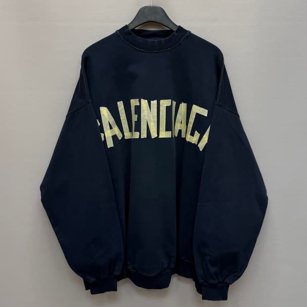 발렌시아가 테이프로고 맨투맨 ( 110 )