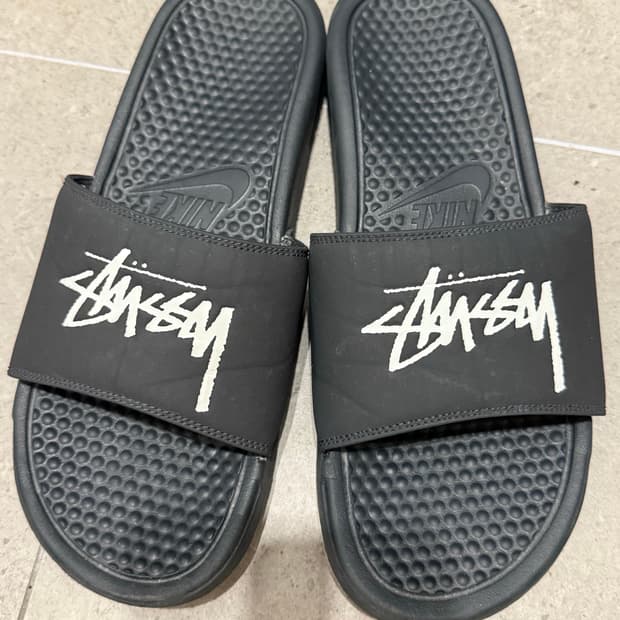 [280] 나이키 x 스투시 베나시 슬라이드 오프 느와르