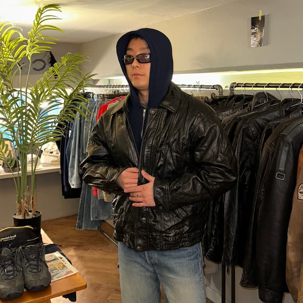 90’s London Fog genuine leather bomber 