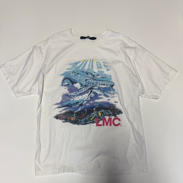 LMC 엘엠씨 프린팅 루즈핏 반팔 티셔츠 L 화이트