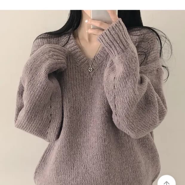 에이블리 니트 퍼플