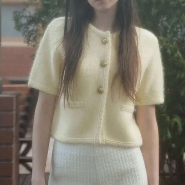 더티스 알파카 니트 가디건