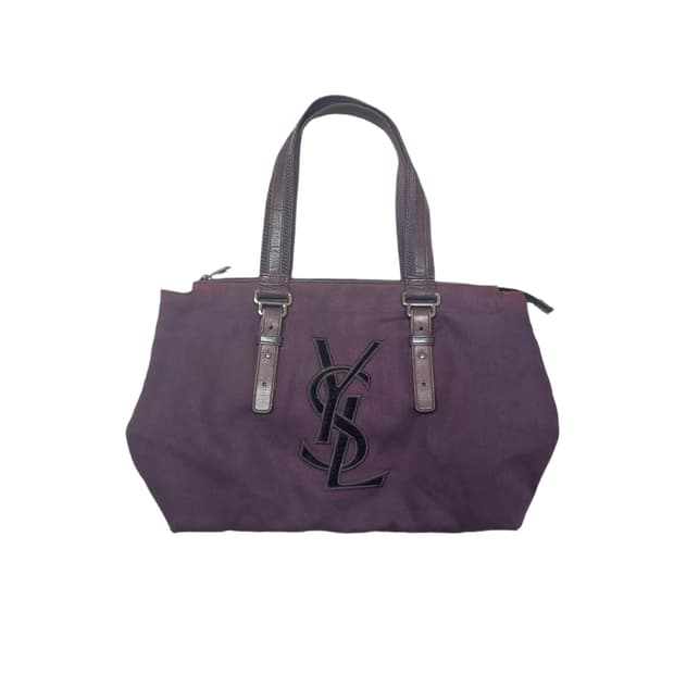 생로랑 빈티지 퍼플 캔버스 숄더백 (정품)