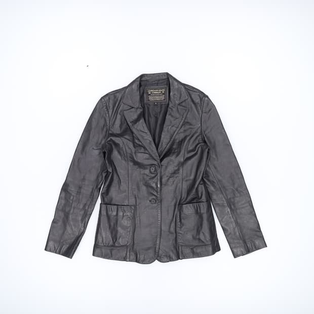 95 지오다노 여성 빈티지 소가죽자켓 0123H1