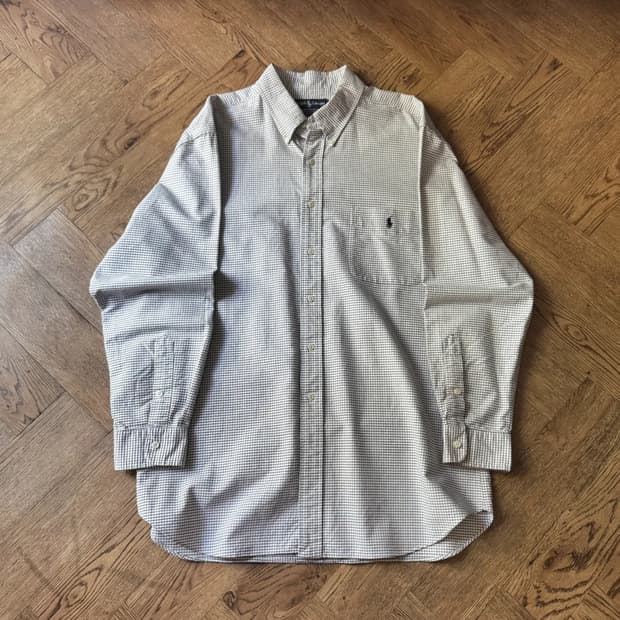 [2XL]90s 폴로 랄프로렌 Big Shirt 그래프체크 옥스포드 셔츠
