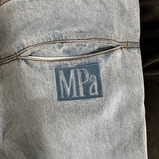 플라스틱프로덕트 bag팬츠 steel blue  M