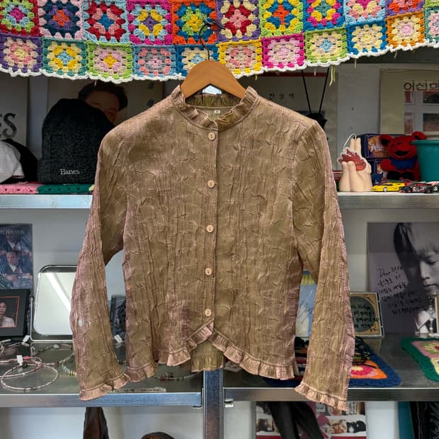 Vintage Sheer Wrinkle Blouse 