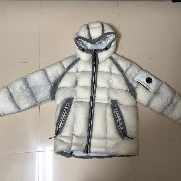 D.D셀 후드 다운 자켓 거즈 화이트 25Fw XL