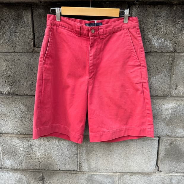 90s 폴로 랄프로렌 빈티지 페이딩 치노 반바지 쇼츠 30