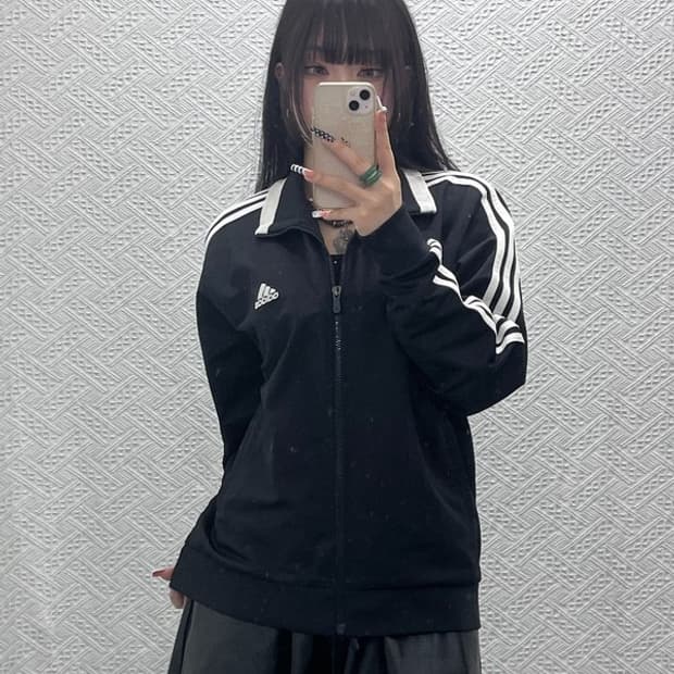 아디다스 올드스쿨 시그니처 로고 져지 집업 100 C10187