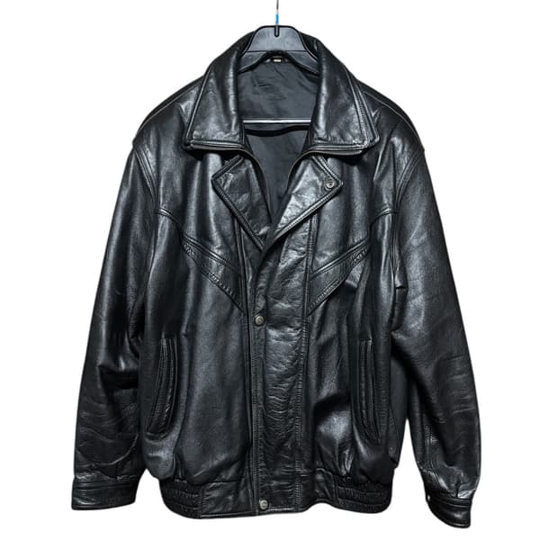 [VTG] 빈티지 카우레더 소가죽 하이넥 라이딩 자켓 XL