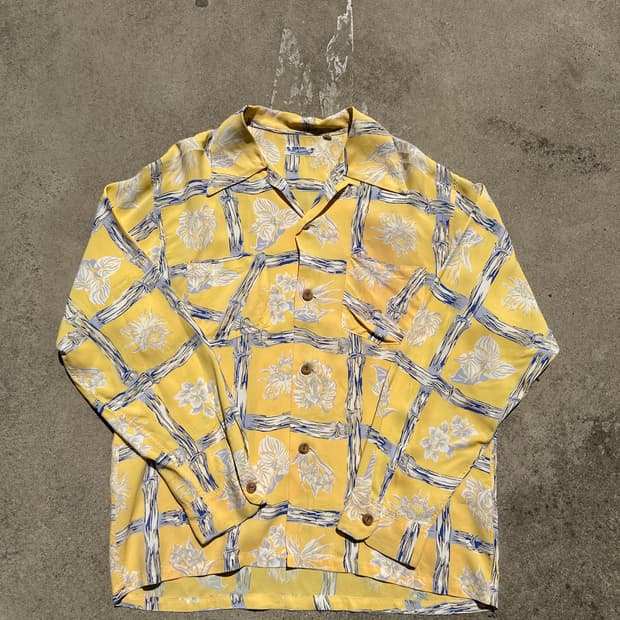 Sun surf 레이온 알로하 셔츠