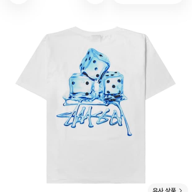 스투시 멜티드 티셔츠 화이트 Stussy Melted T-Shirt 