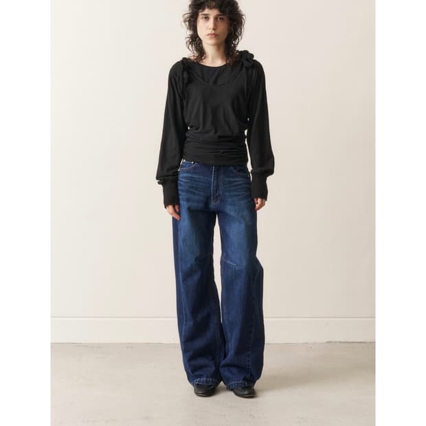 오들리워크샵 Wide Jeans, Indigo