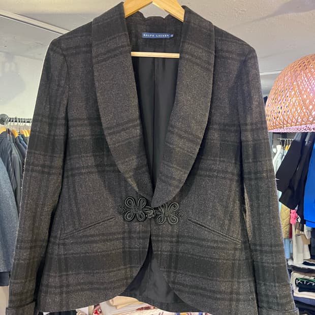 랄프로렌 숄카라 자수 디테일 자켓 (이탈리아제)