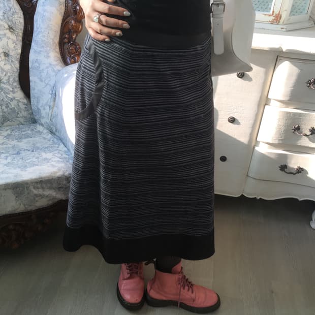 일본빈티지 아카이브 스트라이프 롱스커트