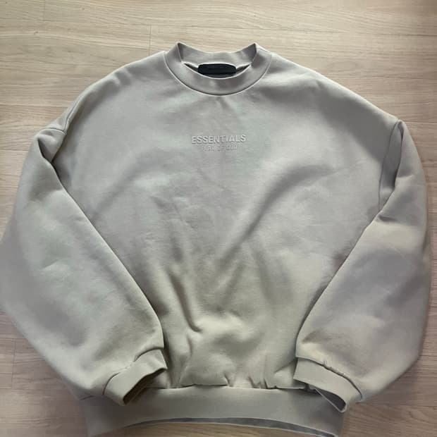 피어오브갓 에센셜 맨투맨 크루넥 실버 클라우드