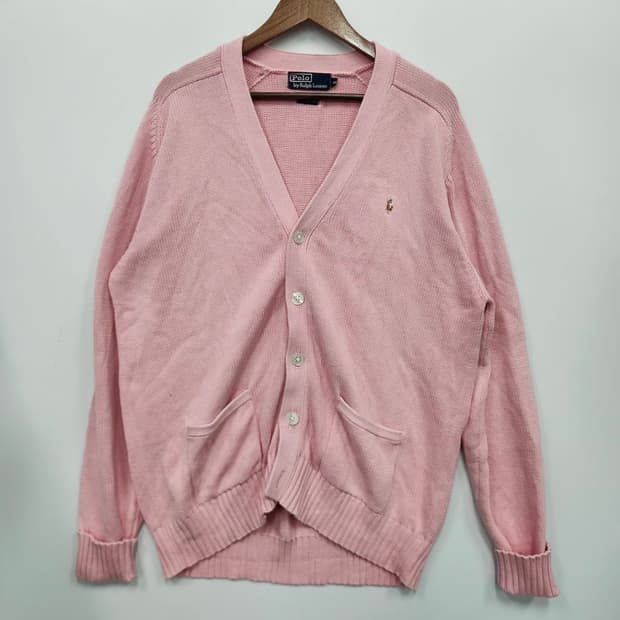 폴로 핑크 가디건 