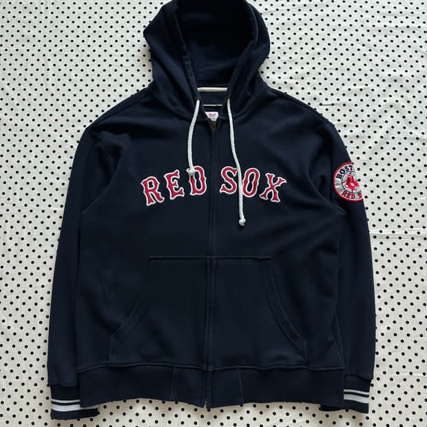 미첼엔네스 보스턴 레드삭스 후드집업 네이비 