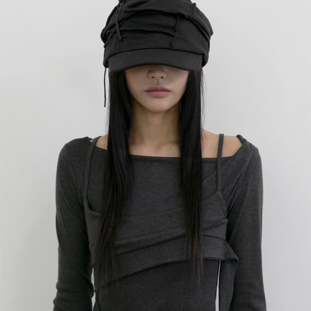 플레어업 Soi Draped Cap 블랙