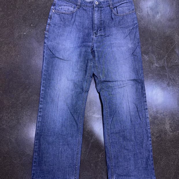 지방시 루즈핏 빈티지 워싱 쿨 그레이 데님팬츠 32