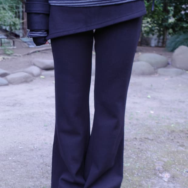 묘랑 기모 언발 스커트 팬츠 블랙 새상품