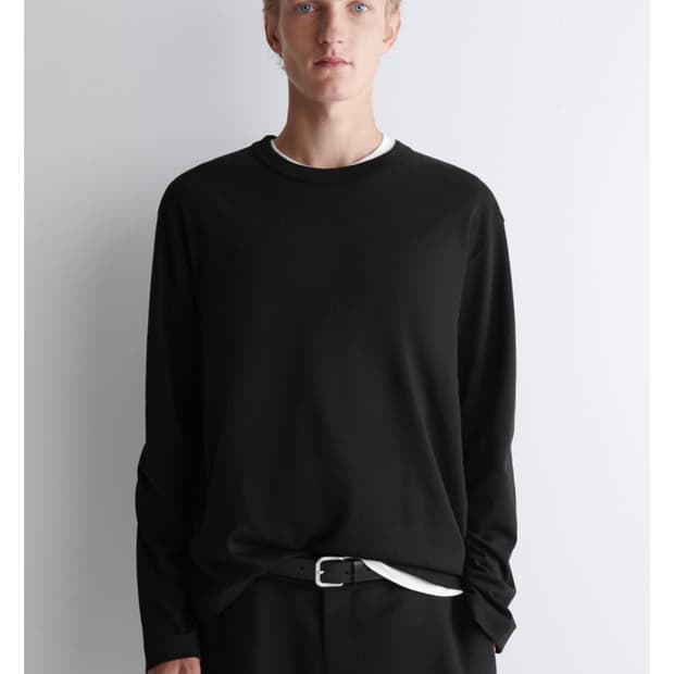 COS 릴렉스드 저지 롱슬리브 티셔츠 L