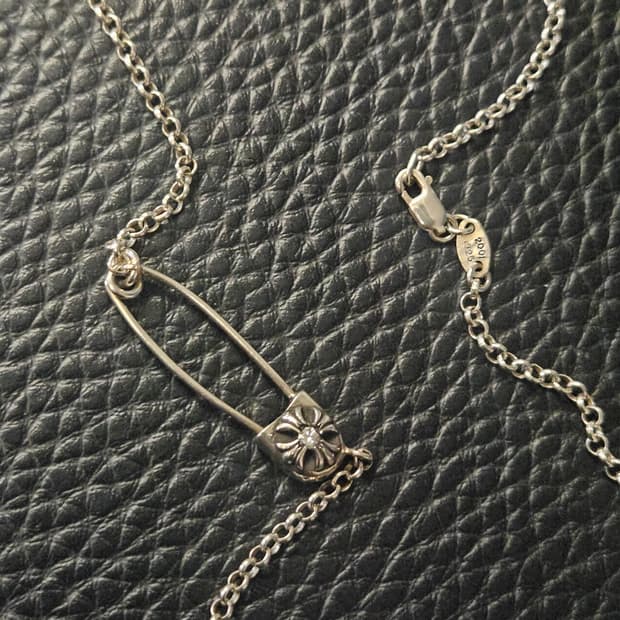 크롬하츠 20인치 세이프티핀 원포인트다이아 목걸이