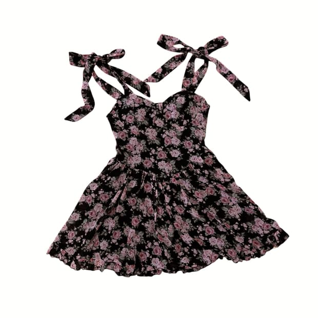 바이너리원 미니 플라워 원피스 