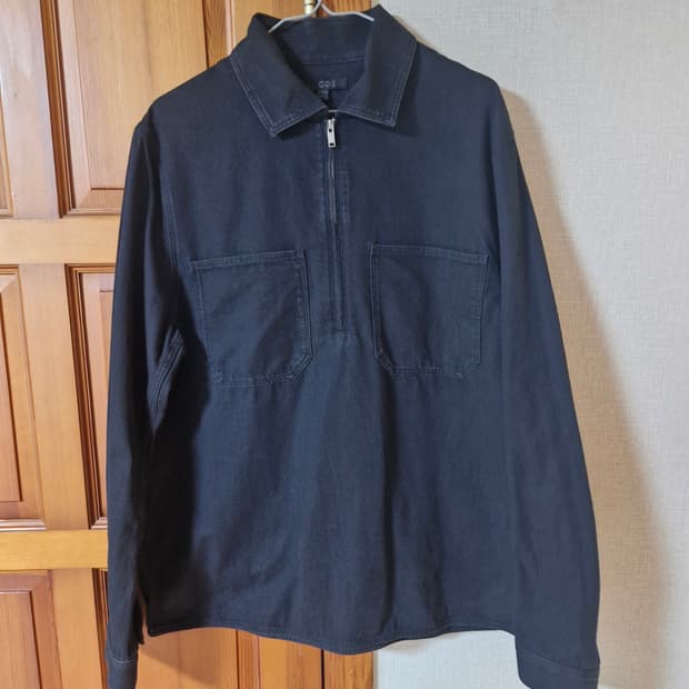 COS 코스 블랙 하프집업 셔츠자켓 M