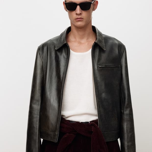 [새상품] L) 토니웩 체스트 집 레더 자켓 빈티지 트리트먼트