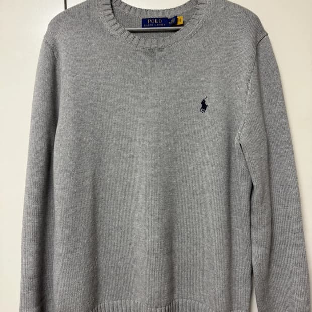 폴로 랄프로렌 코튼 니트 그레이 M(100~105)