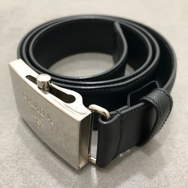 프라다 이태리 사피아노 레더 가죽 벨트 허리띠 34/85