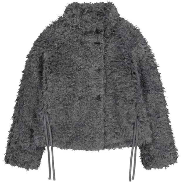 코이세이오 헤어리 퍼자켓 다크그레이