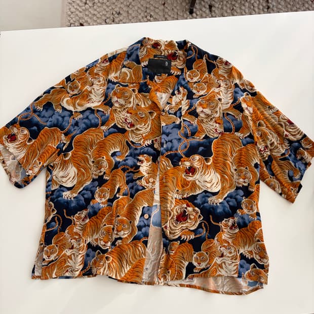 r13 오렌지 타이거 셔츠 L사이즈