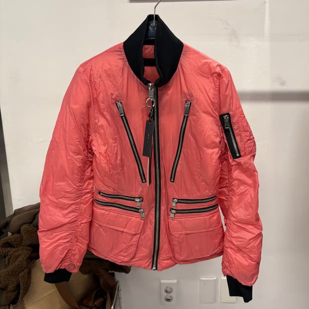 Diesel reversible padding jacket pink