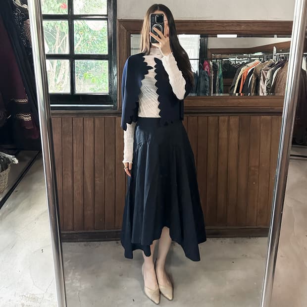 JPV ruffled sheer high-neck