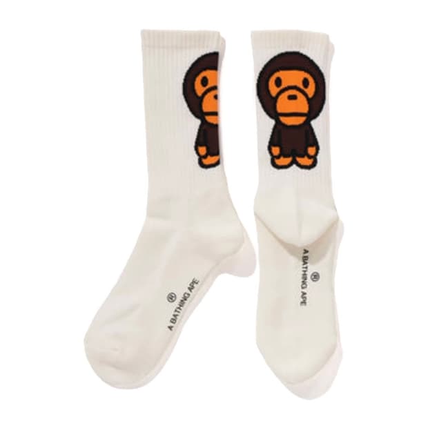 (새상품) 베이프 마일로 양말 S