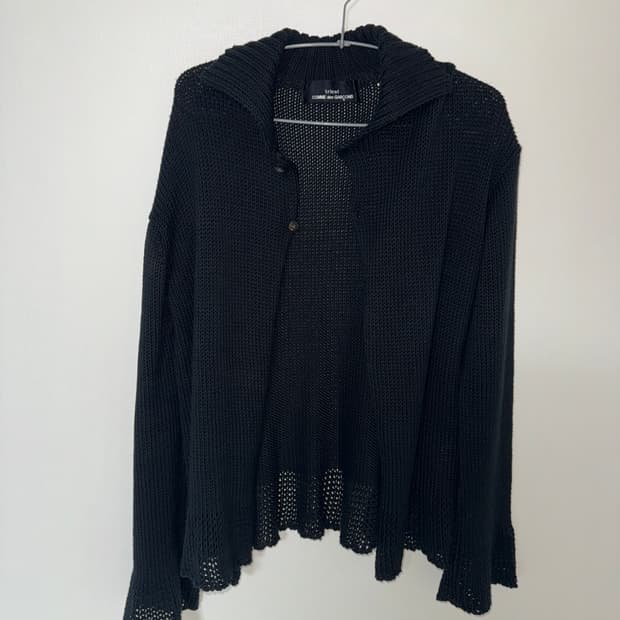 꼼데가르송 트리콧 프릴 니트가디건